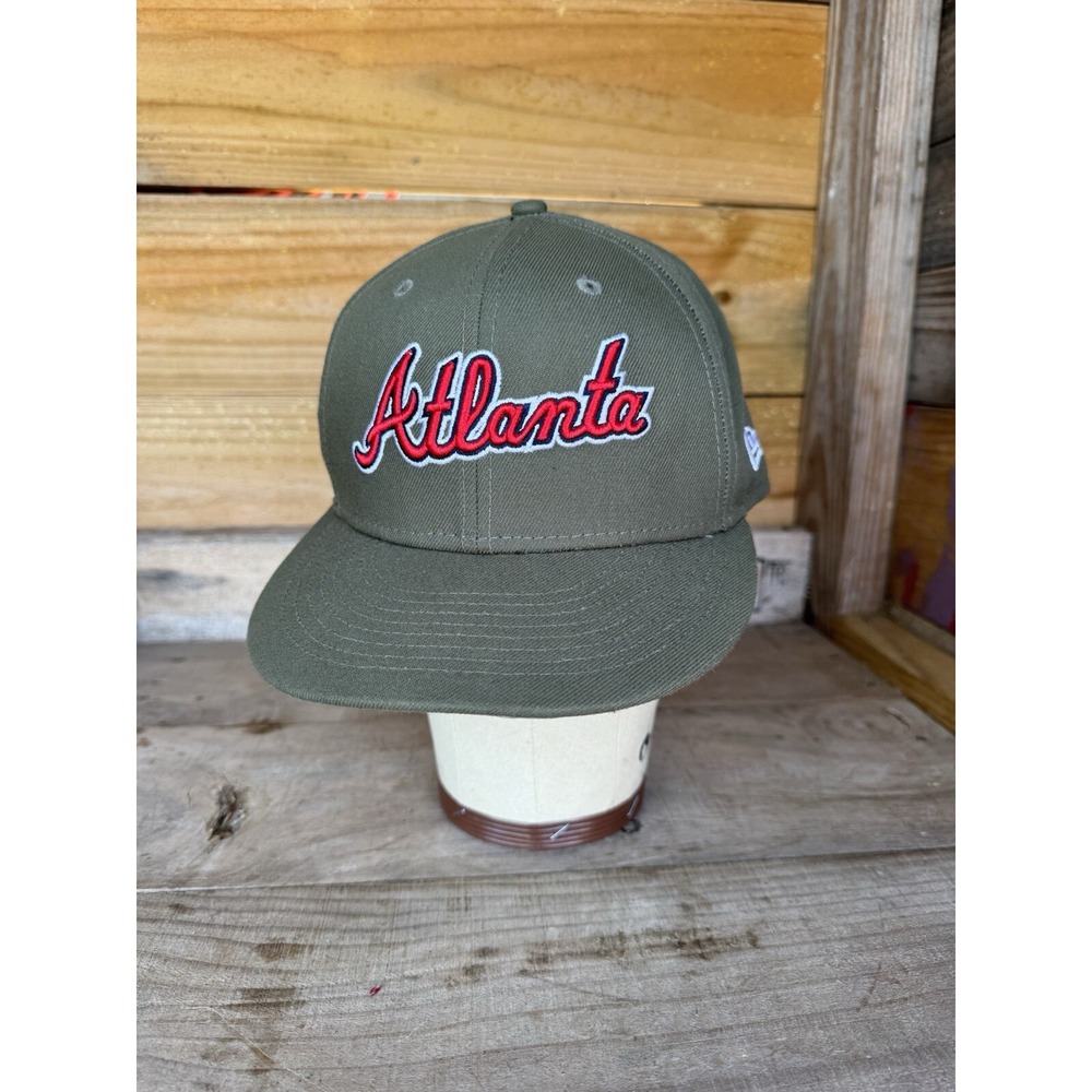 New Era 59fifty 7 5/8 Atlanta Braves World Series 2021 Olive Green Color